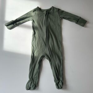 Colored Organics Peyton Zipper Sleeper 0-3 Thyme